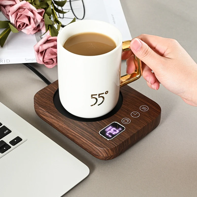 Smart Coffee Mug Warmer,Wax Candle Warmer Plate With Timer, Electric Coffee Warmer With Auto Shut Off 15 X 12 X 2.5Cm