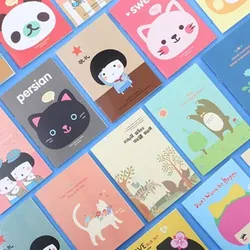 10 Pcs/lot Creative Korean Mini Notebook Cartoon Portable Little Notepad Kawaii Students Stationery Gifts Kids Prizes Supplies