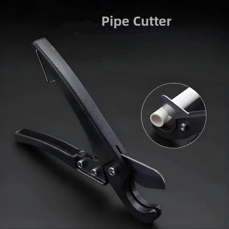 Durable Plastic Pipe Cutter Heavy Duty Sharp Cutting Blade Large Diameter Anti-Skid Handle for Pipeline Maintenance Work