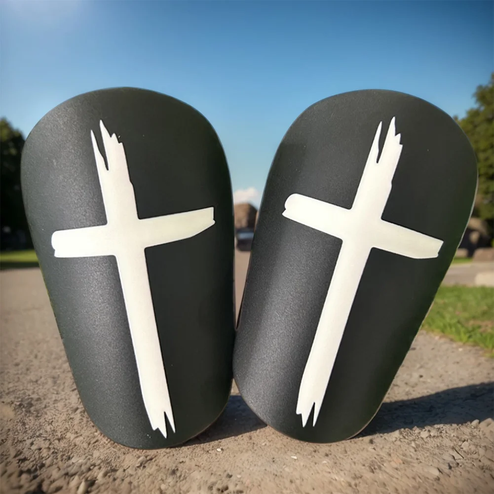 1 пара миниатюрных футбольных щитков для голени EVA Cross Soccer Shin Guards Амортизирующая футбольная защита для ног для детей, молодежи и взрослых