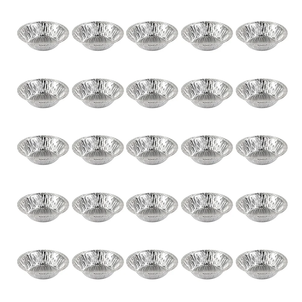 

500Pcs Round Egg Tart Mold Non-Stick Tinfoil Tray Baking Molds Disposable Mini Cake Pans Bakery Equipment Round Egg Tart Mold