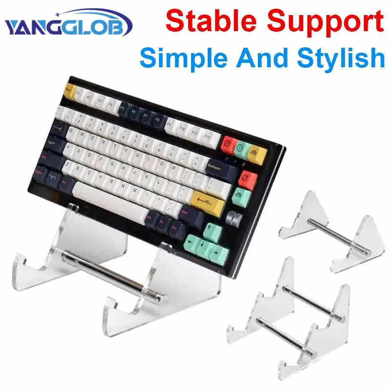 

2 Tiers Keyboard Display Stand Transparent Acrylic Keyboard Stand Computer Detachable Mechanical Keyboard Rack