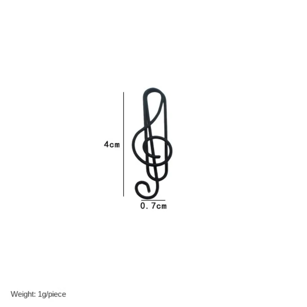 20PCS/Set Music Note Music Shape Paper Clips Metal Durable Music Note Metal Paper Clips Cute Stationery