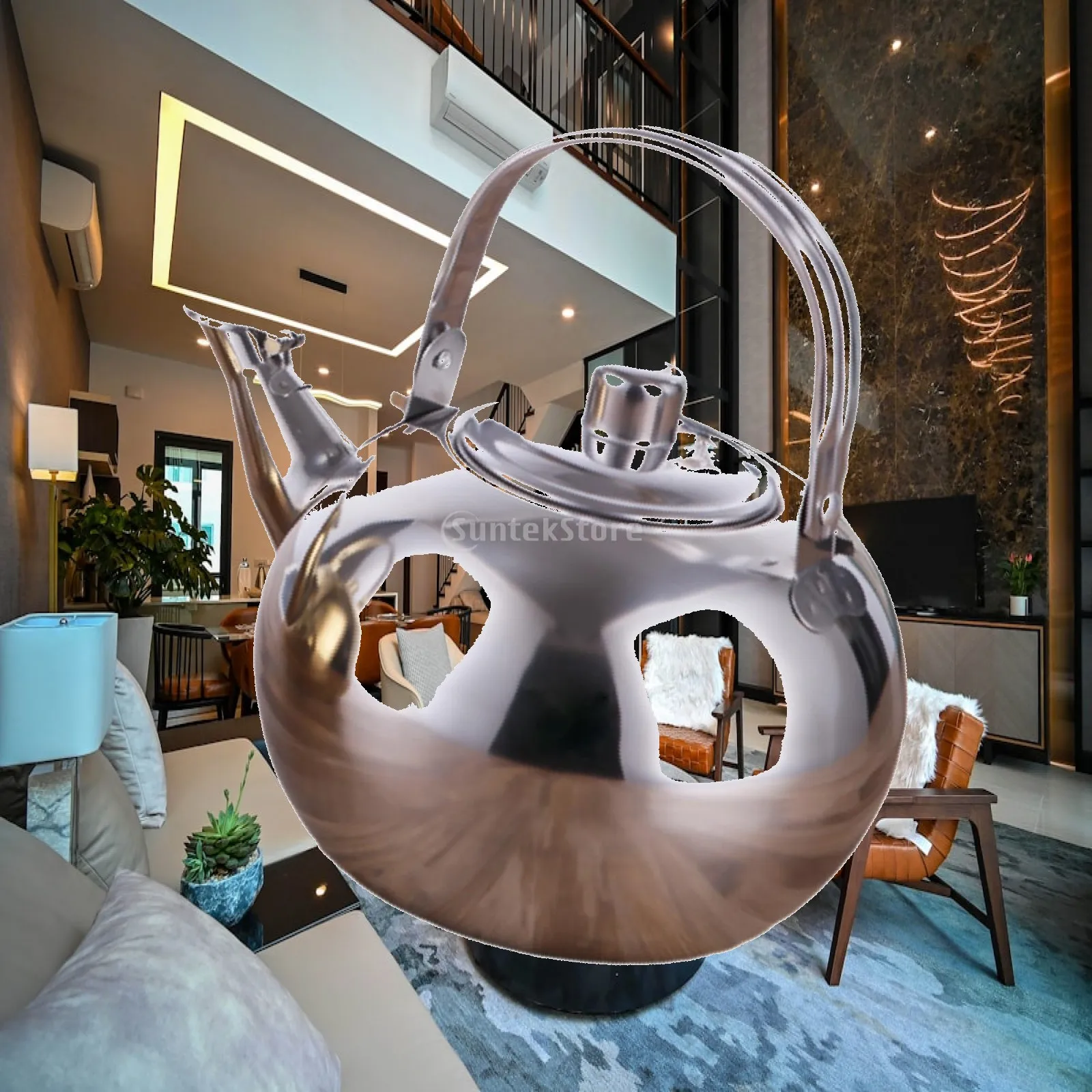 Premium Stainless Steel Camping Kettle with Infuser Spout Cap for Gas Fire Stove 2L Teapot Coffee Water Boiler Anti Scald Grip