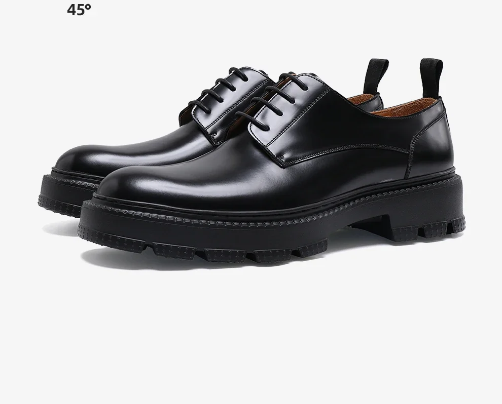 2025 جديد الرجال الأعمال الرسمية جولة رئيس زيادة الترفيه منصة جلدية ركاب أحذية أحذية الزفاف #3