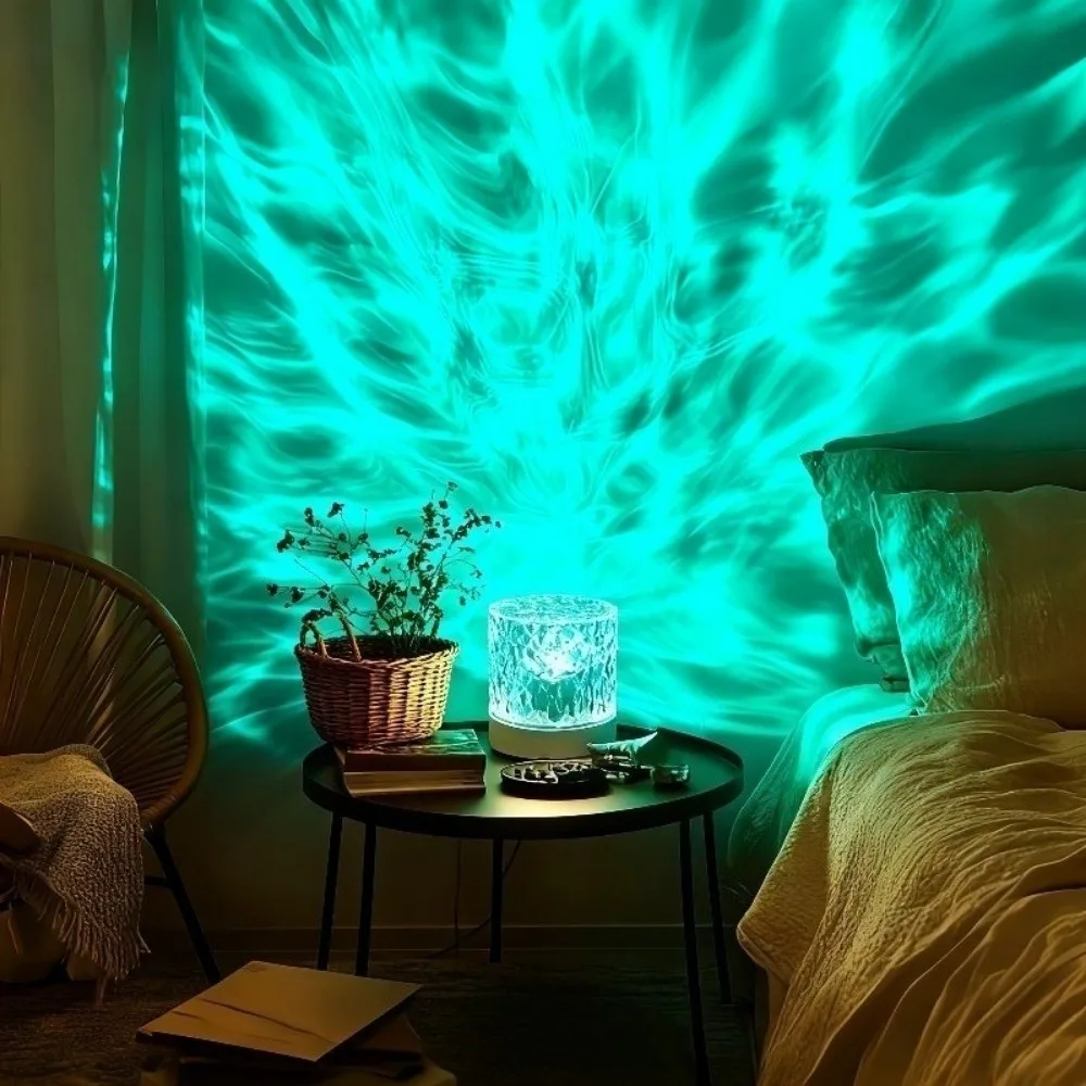 Christmas Water Ripple Projection Light New Year Halloween Aurora Smart Light Touch Color Changing Atmosphere Light Christmas