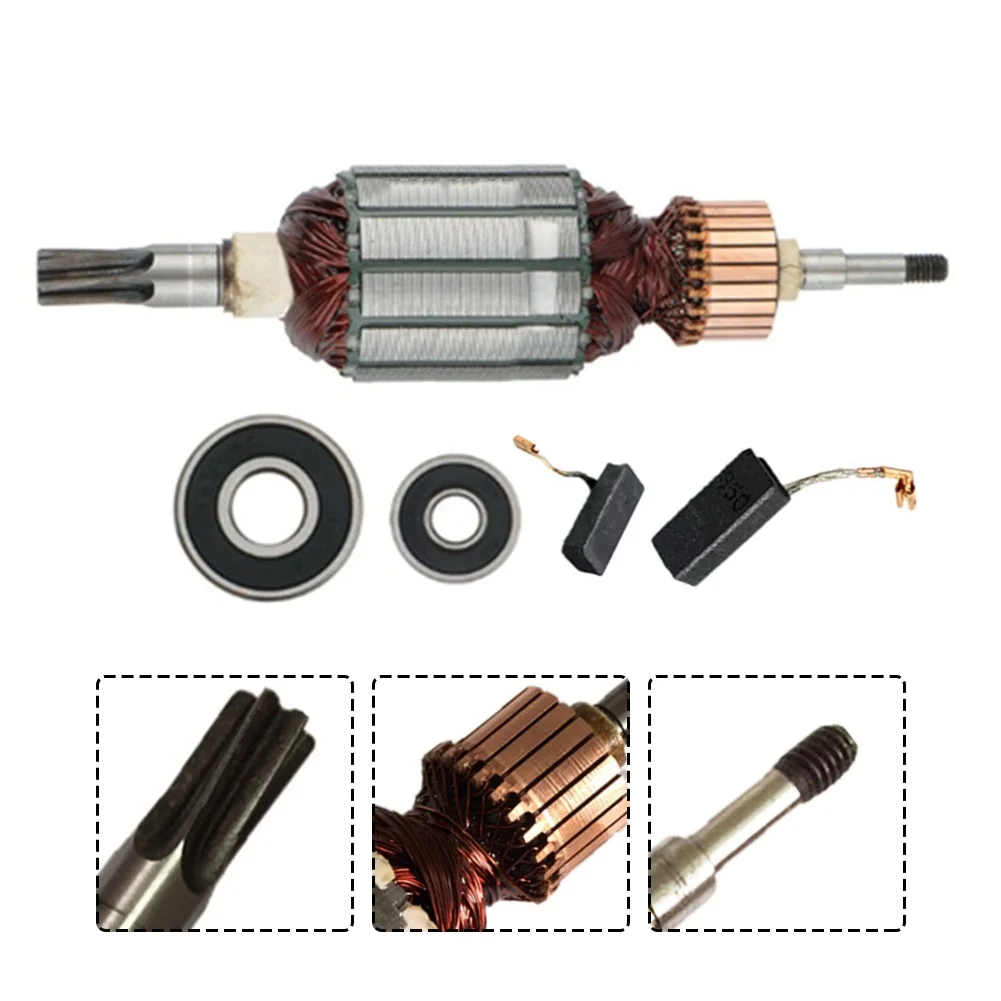 /5pcs /Metal /Armature Rotor With Bearings And Brushes For HR4010C HR4001C HR4011C Rotary Hammer Drill Parts Replacement