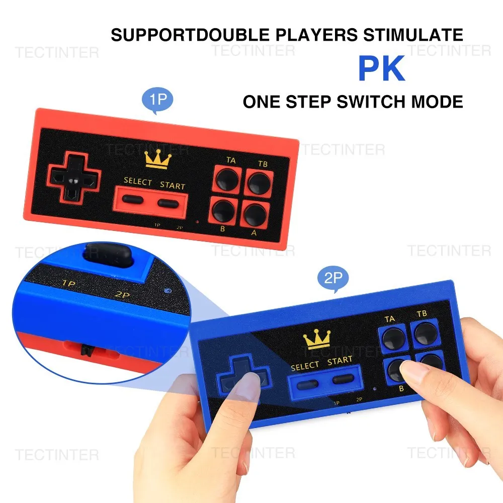 عصا ألعاب 8 بت كينج 4K HD TV لعبة فيديو وحدة تحكم مدمجة 3300 + ألعاب لـ PCE FC GBC GB وحدة تحكم ألعاب لاسلكية محمولة