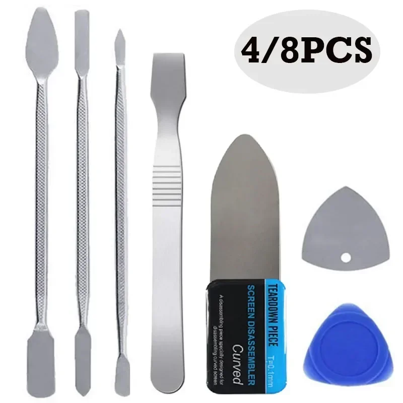 

4/8 шт., набор инструментов для ремонта мобильных телефонов, металлический инструмент для iPhone, Samsung, смартфона, ноутбука, планшета, ручной инструмент для разборки