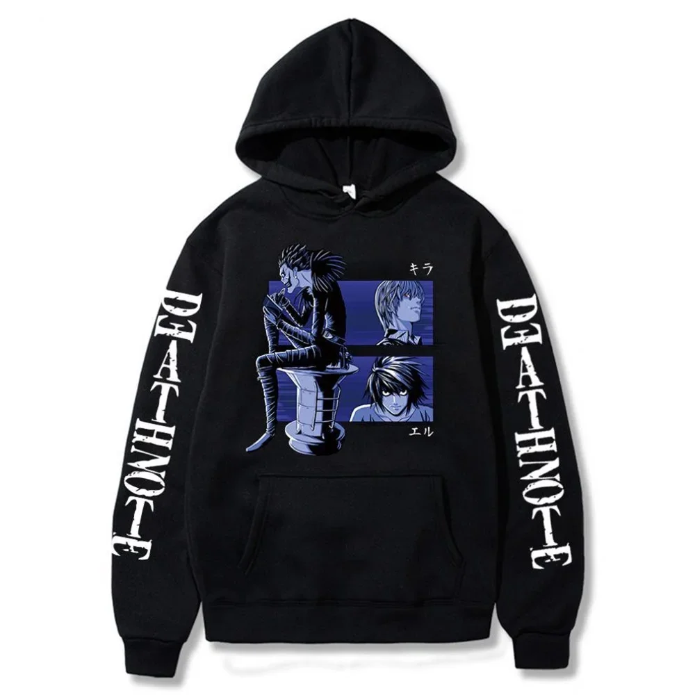 Anime Death Note Ryuk Graphic Printed Hooded Men Women Manga Hoodies Casual Loose Sweatshirt Harajuku Unisex Streetwear