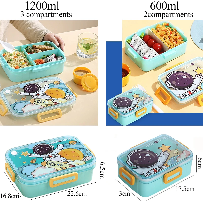 Cute Lunch Box for Kids Girls Boys With Compartments Bento Lunchbox School Child Leakproof Children\'s Food Snack Boxes New 2024