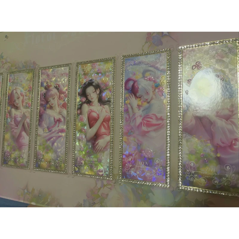 링롱 3 애니메이션 원피스 나미 우타 야마토 핸콕 비비 로빈 페로나 레어 다이아몬드 카드 컬렉션 카드 생일 선물 장난감