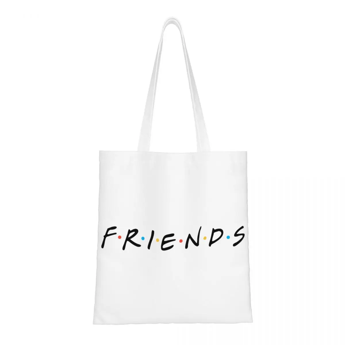 

Холщовая большая сумка с логотипом друзей. Модная сумка для покупок большой вместимости для сумок для покупок унисекс.