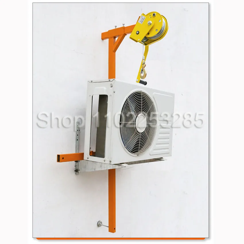 Self-Locking Folding Crane Manual Winch Assembly Tool Installation Stainless Steel Air Conditioning Lifting Tool