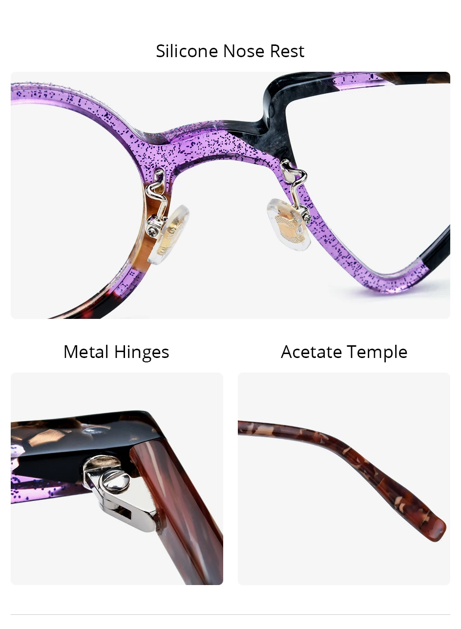 HEPIDEM Acetat-Brillen, Herren, Retro, rund, quadratisch, rhombisch, Brillengestell, Damen, Nerd, Vintage, japanische Brillen, 9386 – Detail 10
