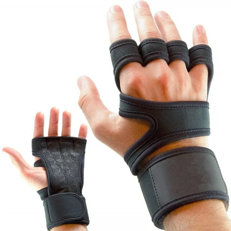 1 Pair - Non-Slip Sports Gym Fitness Gloves Shockproof Weight Training Gloves Half Finger MTB Cycling Gloves Men Women