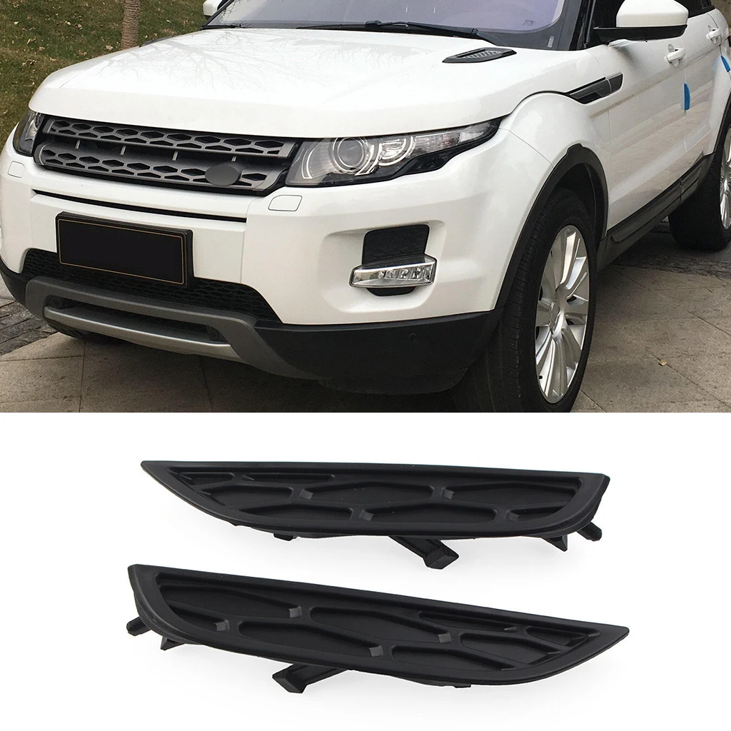 1Pair Black Front Lower Fog Lamp Bezel For Land Rover Range Rover Evoque Pure Prestige 2012 2013 2014 2015 Car Accessories