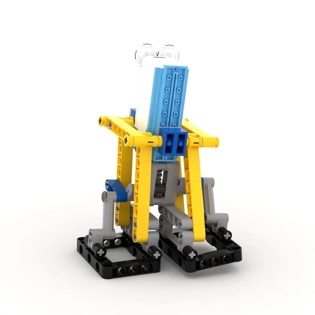 DIY Building Blocks Biped Walking Mechanism, Mechanical Gear Bricks Kit, STEM Toy - view 4