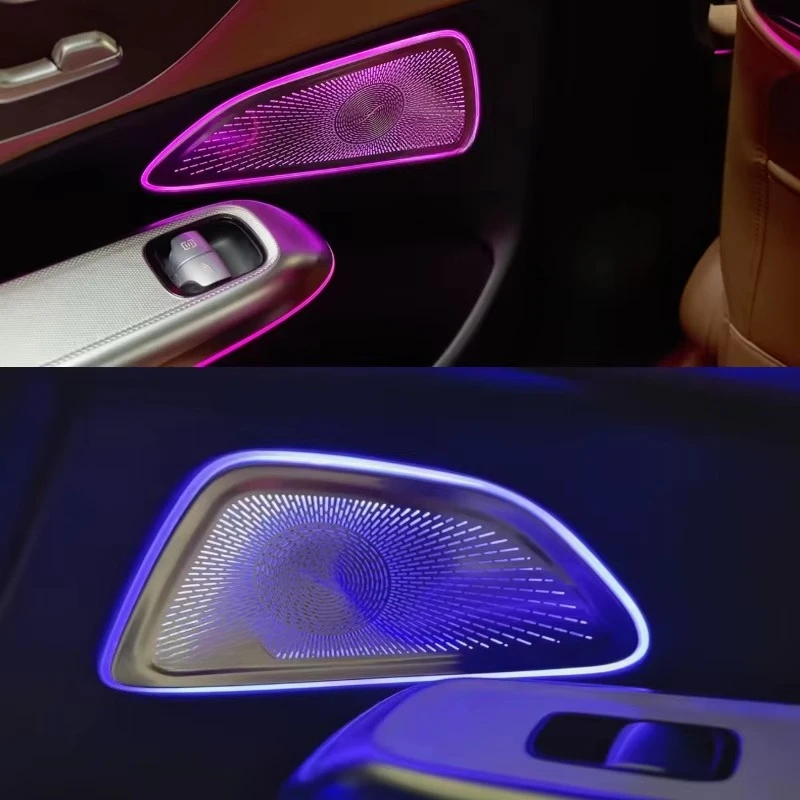 W214 Ambient Light for Mercedes-Benz E-Class 2024 LED Door Speaker Cover Rotary Tweeter Car Screen Control Interior Lighting