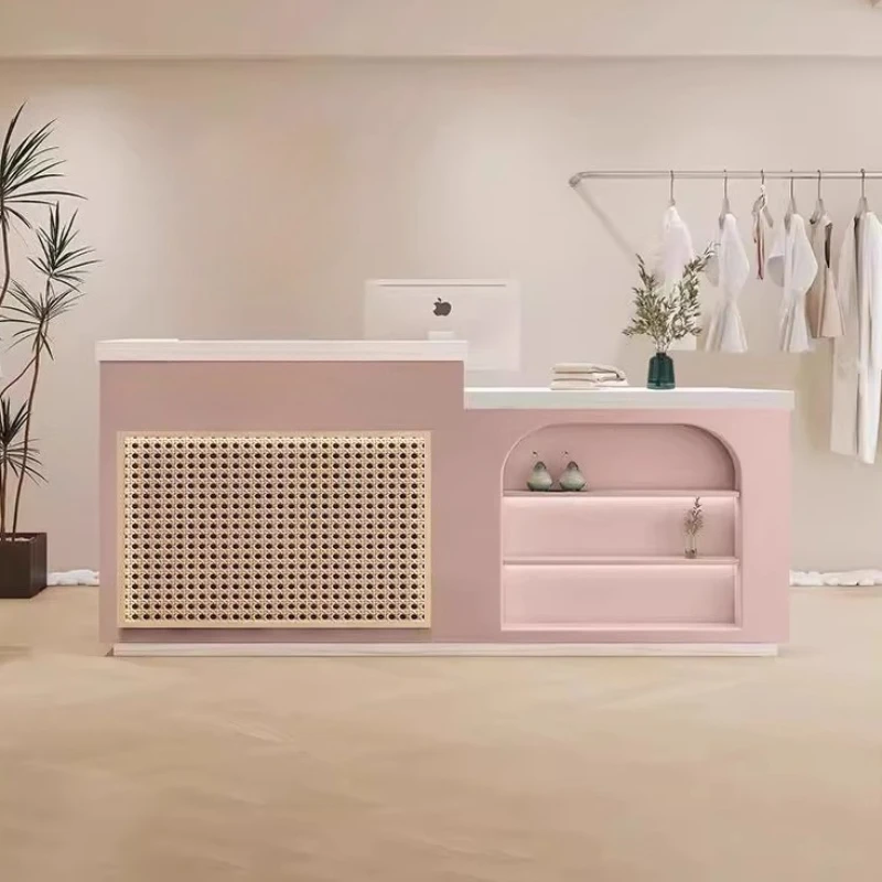 مكاتب الاستقبال الحديثة للتجميل تعرض مطعم التصميم الجمالي مكاتب الاستقبال أرفف الصالون Escritorio الأثاث العصري