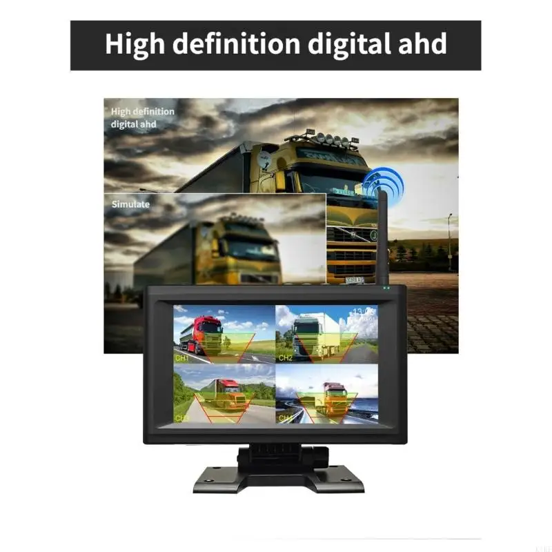 Radiowa kamera rezerwowa na energię słoneczną 1080P 720P Wyświetlacz z siedmioma stopami Nocturnalvision IP69K Nieprzepuszczalna