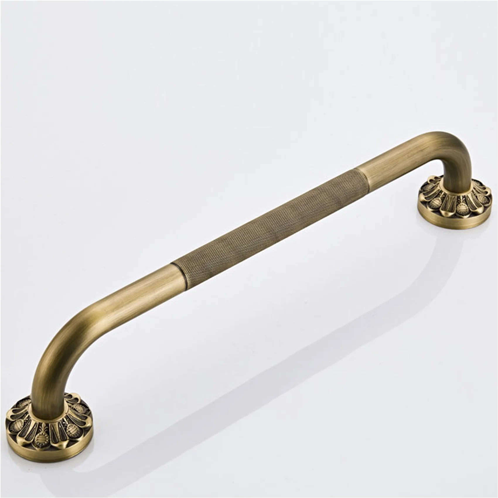 Imagem -03 - Antique Brass Grab Bar Wall Mount Toalheiros do Banheiro Vintage wc Corrimão Alça de Suporte de Segurança do Chuveiro Banheira