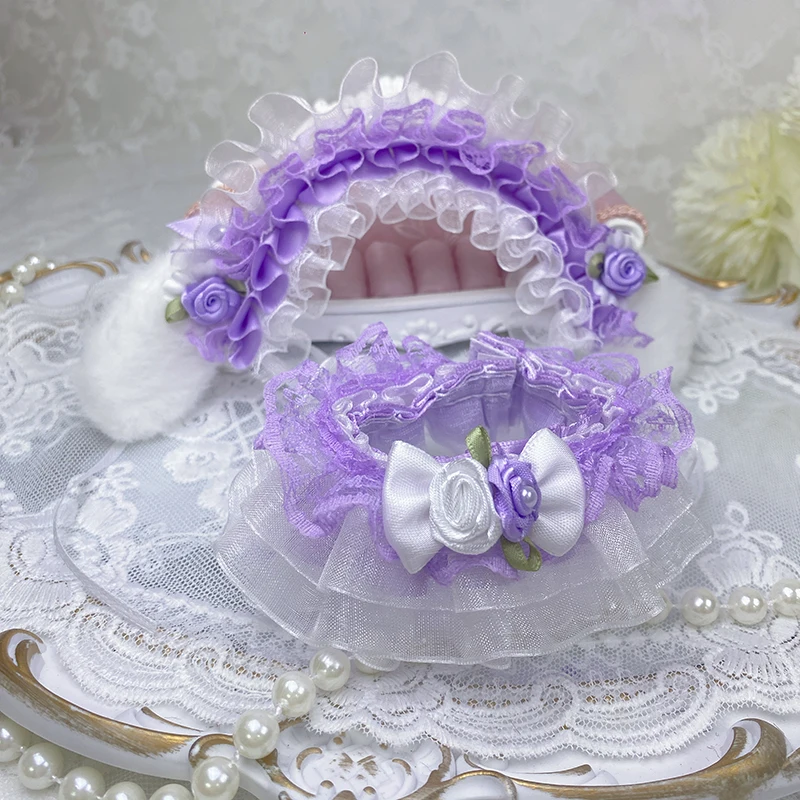 10 cm Nunu pop lam oor hoofdband kant prachtige jurk Koreaanse idool poppenkleertjes liefde en diepe ruimte karakterkleding