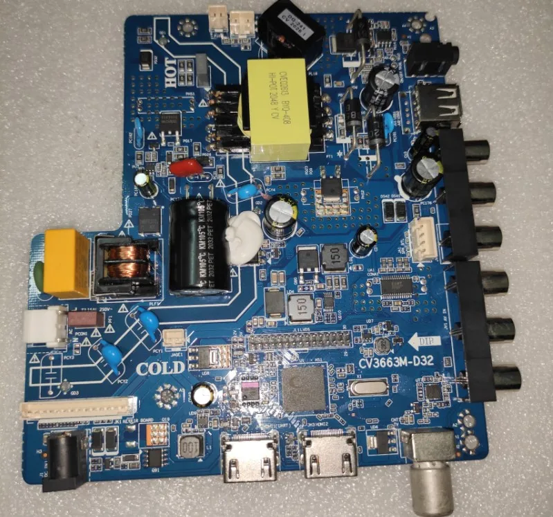 FREE SHIPPING ! CV3663M-D32   Three in one TV motherboard tested well   30--40V   600ma  Backlight specifications