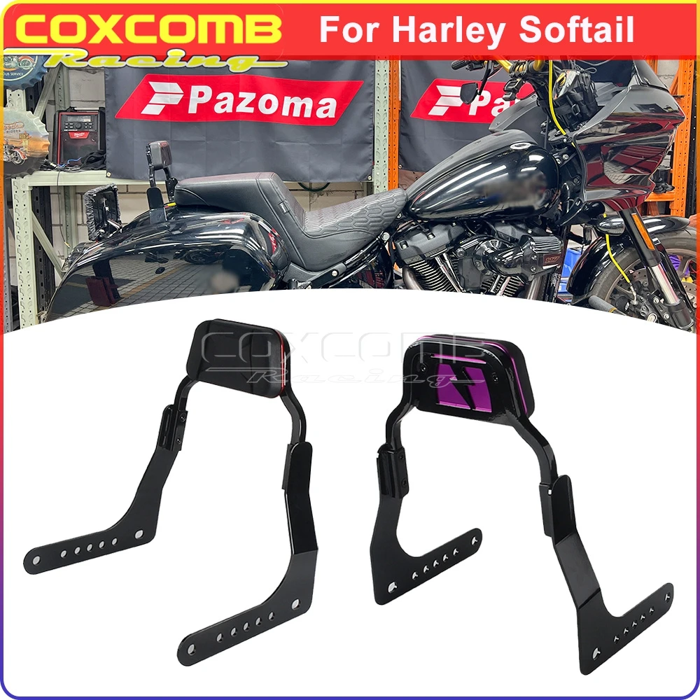 

For Harley Softail Low Rider ST FXLRST Motorcycle Mini Sport Sissy Bar Passenger Backrest For Harley Low Rider EI Diablo FXRST