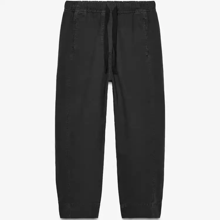 New 2025 Women's High Waist Straight Leg Cotton Comfortable Elastic Waist Long Pants ket Detail Korean Sle Casual Trousers