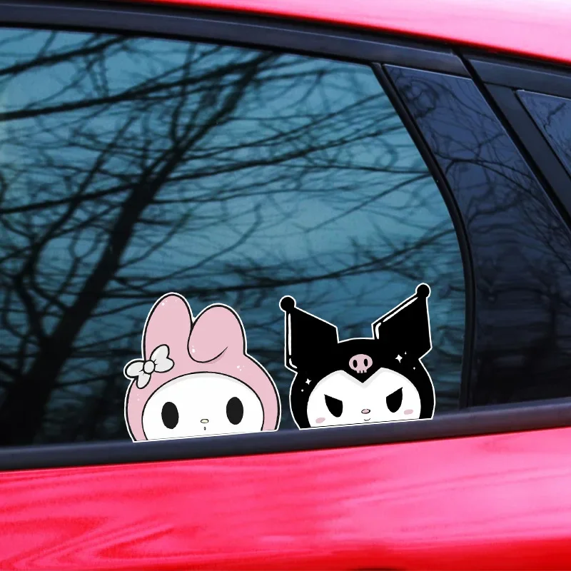 Kawaii Sanrio Kuromi Large Stickers Car Window Stickers Hello kitty Melody Anime Cute Stickers Cinnamoroll Walls Cabinets Decor