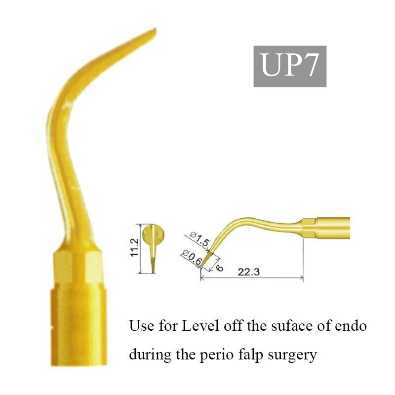 VVDental Dental Piezo Surgery Tips Bone Cutting Sinus Lifting Implant Perio Scaling and Exelcymosis Tips Fit Mectron/Woodpecker