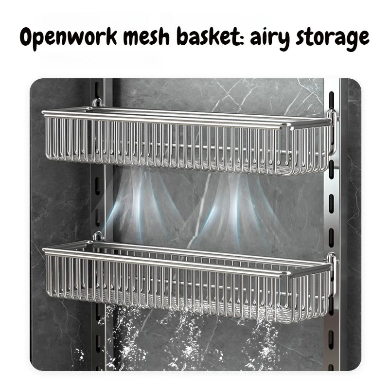 304 Stainless Steel Bathroom Shelves Wall Mounted Toilet Accessories Rust Proof Shelf Multilayered Shelves Organizers Home