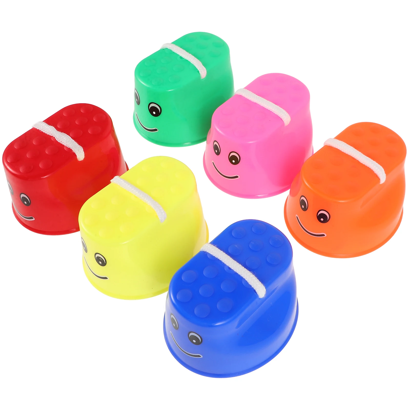 ของเล่นเดินไม้ต่อขา 6 ชิ้น สำหรับเด็กเล็ก ทำจากพลาสติก เสริมสร้างสมดุลและพัฒนาทักษะการเคลื่อนไหว