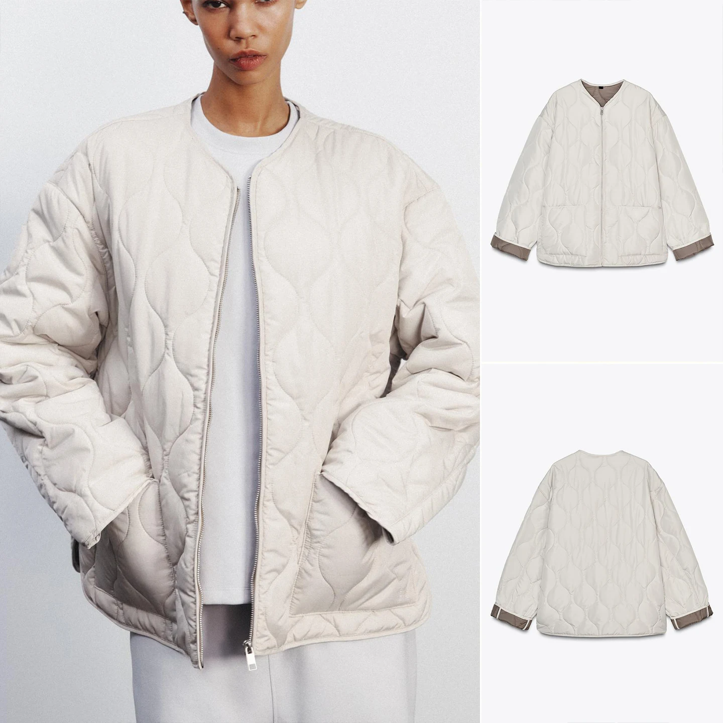 

Новое весеннее поступление, женская удобная круглая хлопковая куртка на молнии, корейский коврик, верхняя одежда