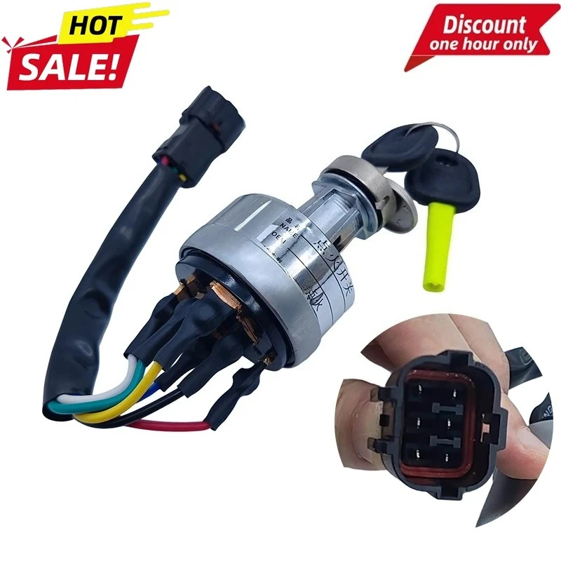 Starting Lgnition Switch 21E61-0430 21E610430 for Hyundai Wheel Loader HL7803A HL740-3 ATM