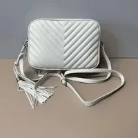 Fashionable Pure Leather Women's Shoulder Bag Crossbody Camera Bag Stylish Trendy Square Handbag High Aesthetic Value