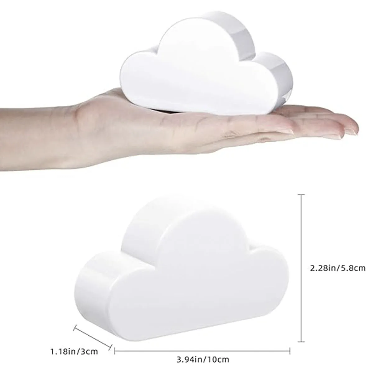 White Cloud Magnetic Key Holder  for Wall Hanger Organizer Easy to Mount  Powerful Magnets Keep Keychains Securely