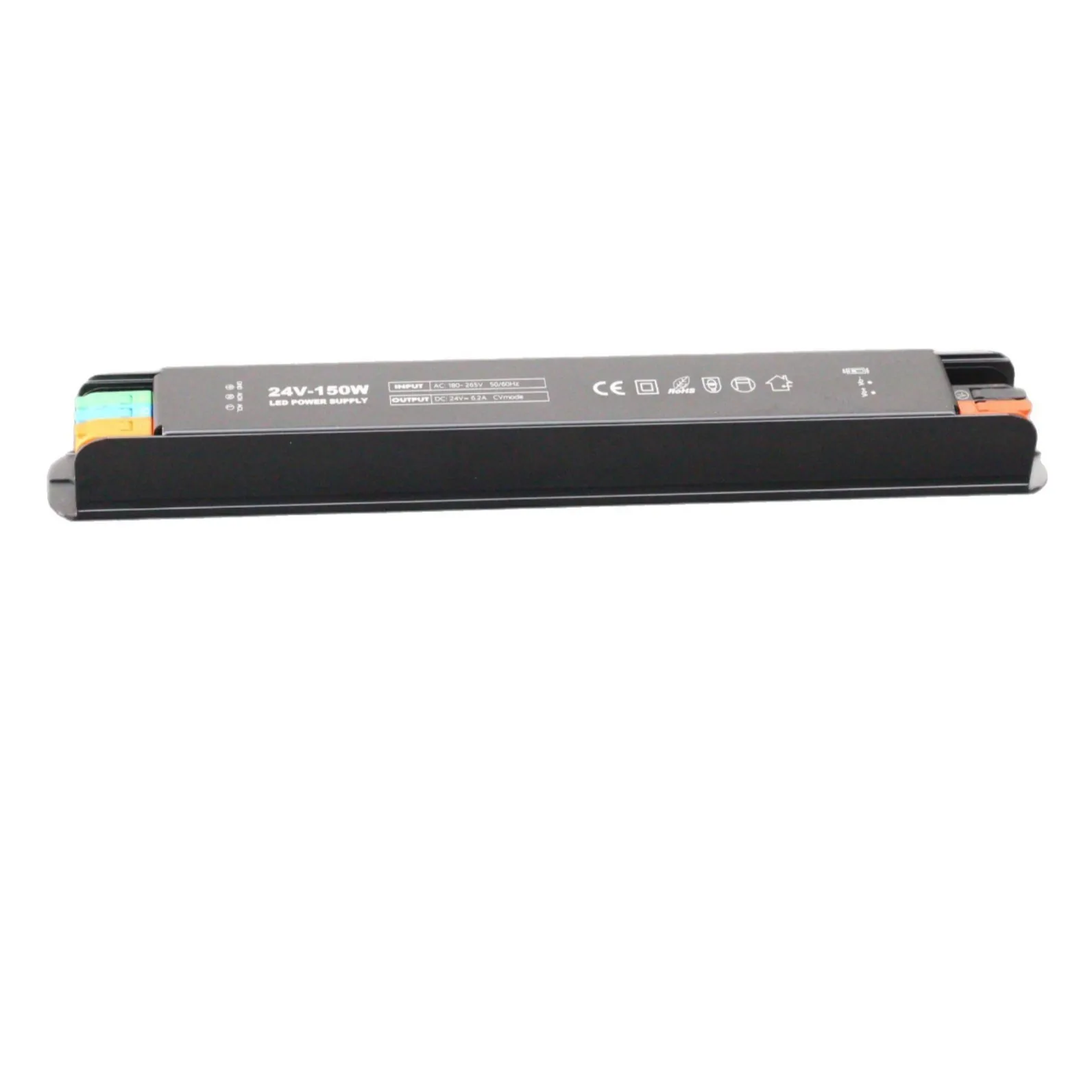 C.V DC24V 150W slim LED driver switching power supply lighting transformer DIP dim,low temperature,low price