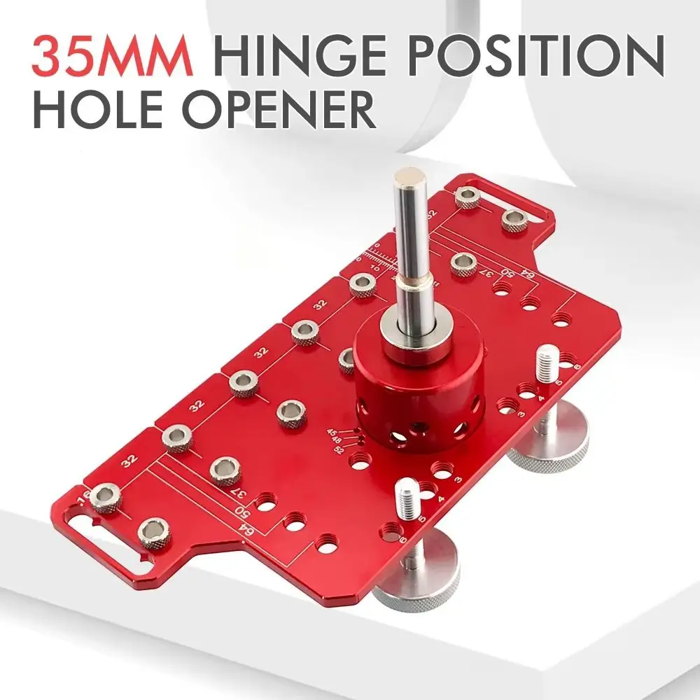 

Adjustable Drilling Depth Drilling Guide Template Alignment Angles Precise 2-in-1 Door Handle Drilling Guide