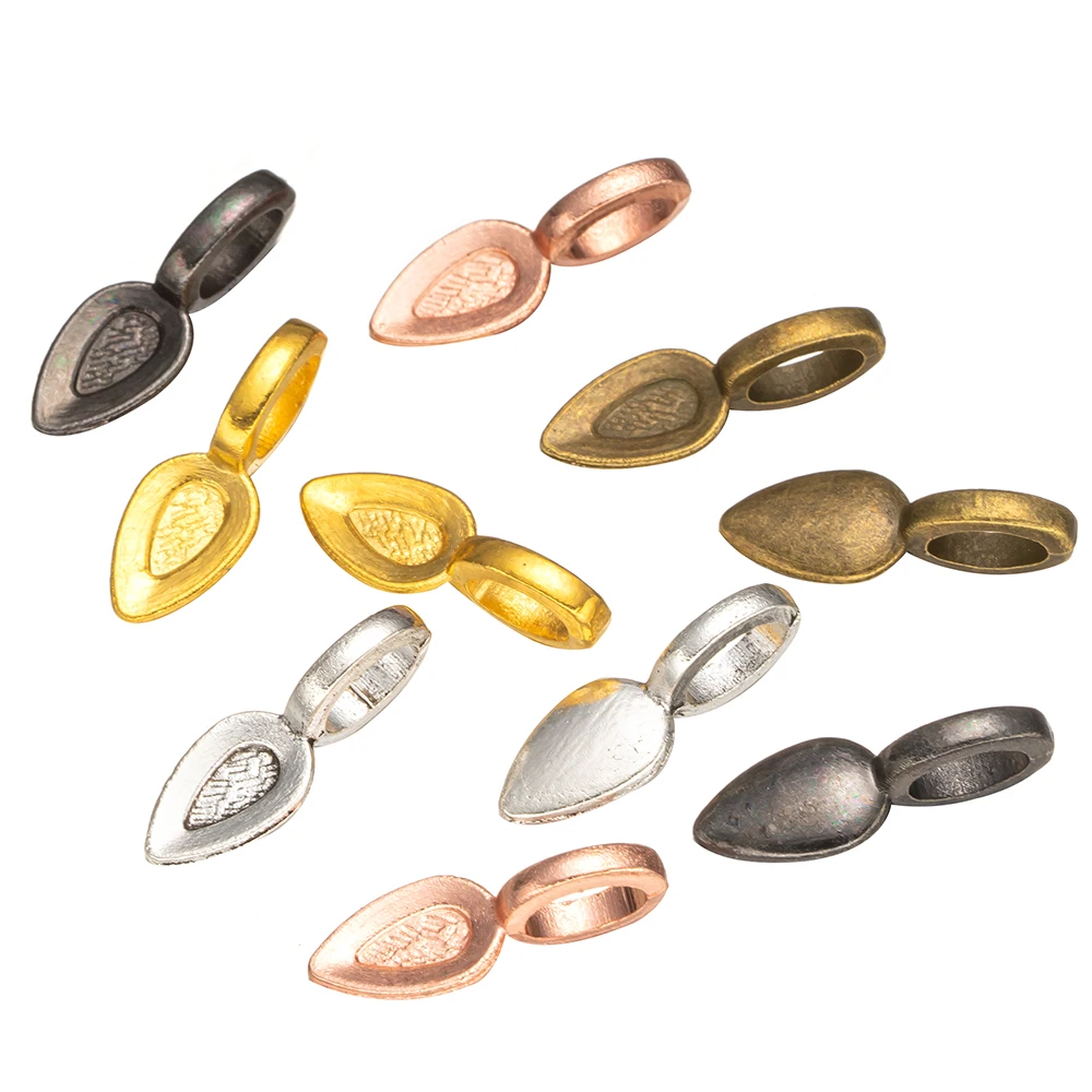 20/50Pcs Heart Spatula Blank Base Pendants For DIY Cabochon Necklace Earring Bracelet Jewelry Making Supplies Charms Accessories