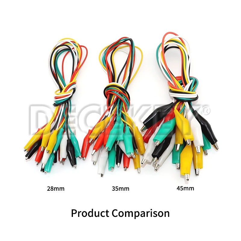 1Set / 10PCS Alligator Clips Electrical DIY Test Leads Alligator Double-ended Crocodile Clips Roach Clip Test Jumper Wire 46CM