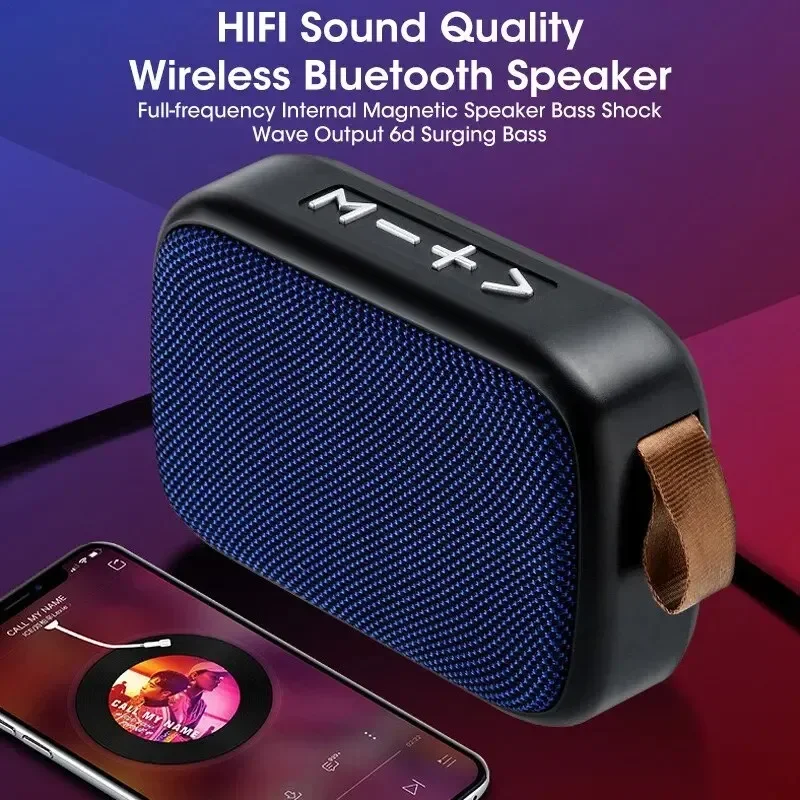 Mini haut-parleur Bluetooth en tissu, connexion sans fil, portable, sports de plein air, audio stéréo, prise en charge de la carte TF, téléphone portable universel