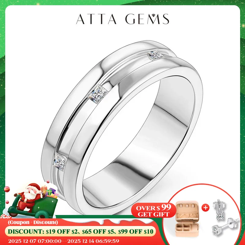 

Princess Square Cut D Color Moissanite 18K White Gold Plated Engagement Wedding Band Moissanite Lab Grown Diamond Ring for Women