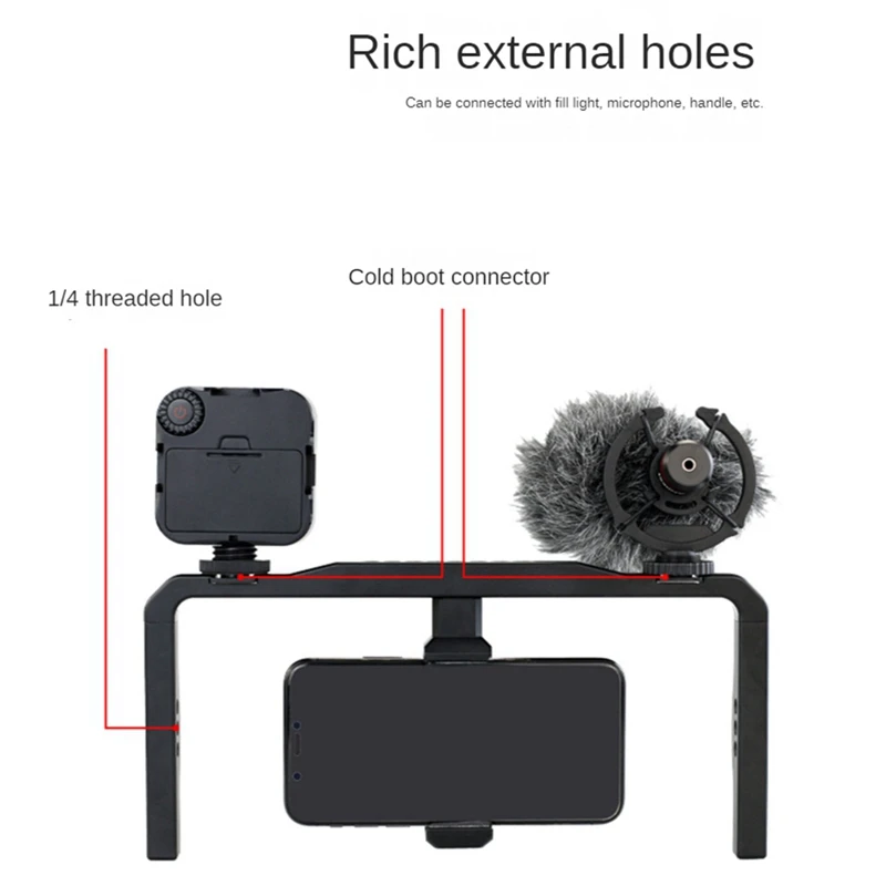 Aluminum Alloy Portable Mobile Phone Rabbit Cage Stabilizer Suitable For Mobile Phone Handheld Photography