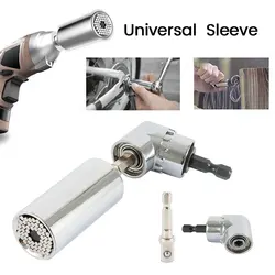 Universal Torque Wrench Universal Sleeve Head Set Socket Sleeve 7-19mm Spanner Key Style Grip Multi Hand Tools Cr-v Sleeve