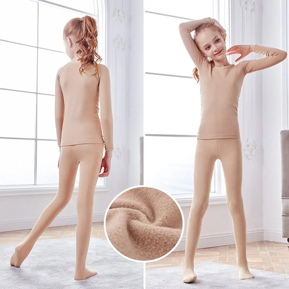 roupas-termicas-de-inverno-para-criancas-conjuntos-de-leggings-de-danca-em-cor-nude-leotardo-quente-de-fleece