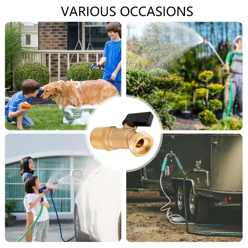 

Heavy Gauges Metal Faucet with 3/4GHT Connection for Outdoor Water Management M4YD