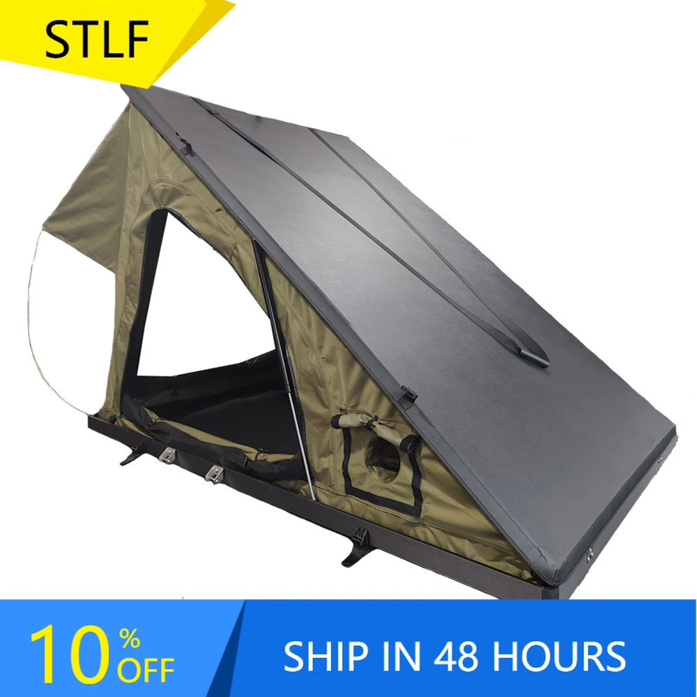 

Deren High QualityOEM Vietnam 77lbs Car RoofTent Lightweight Rooftop Tents PVC Vinyl SoftShell Triangle Light OffroadCampingGear