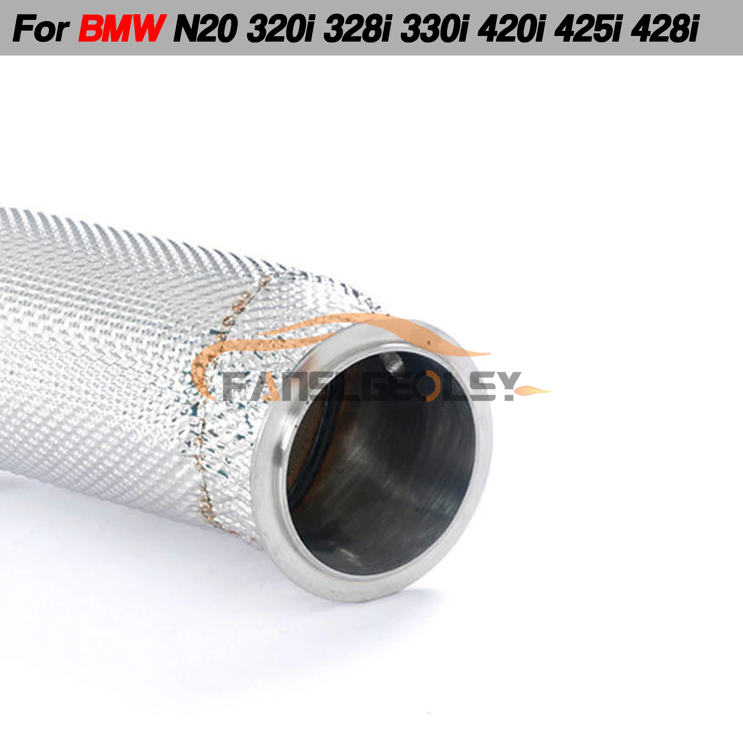 For BMW N20 Steel Downpipe Performance Exhaust System With Heat shield and catalytic converter Headers